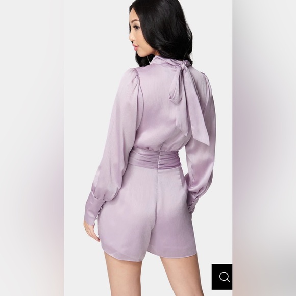 NWOT BEBE Women’s Yoryu Keyhole Romper in Lavender Size 8 - Picture 3 of 10